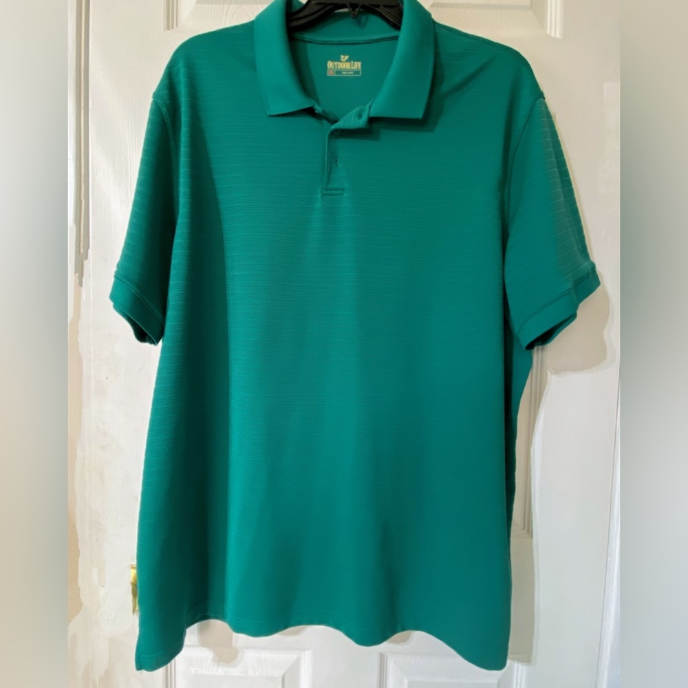 Outdoor Life Men's Green Polo short sleeve shirt Size XXL NWOT